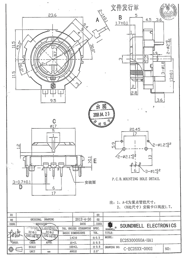 EC25中空軸編碼器規格書