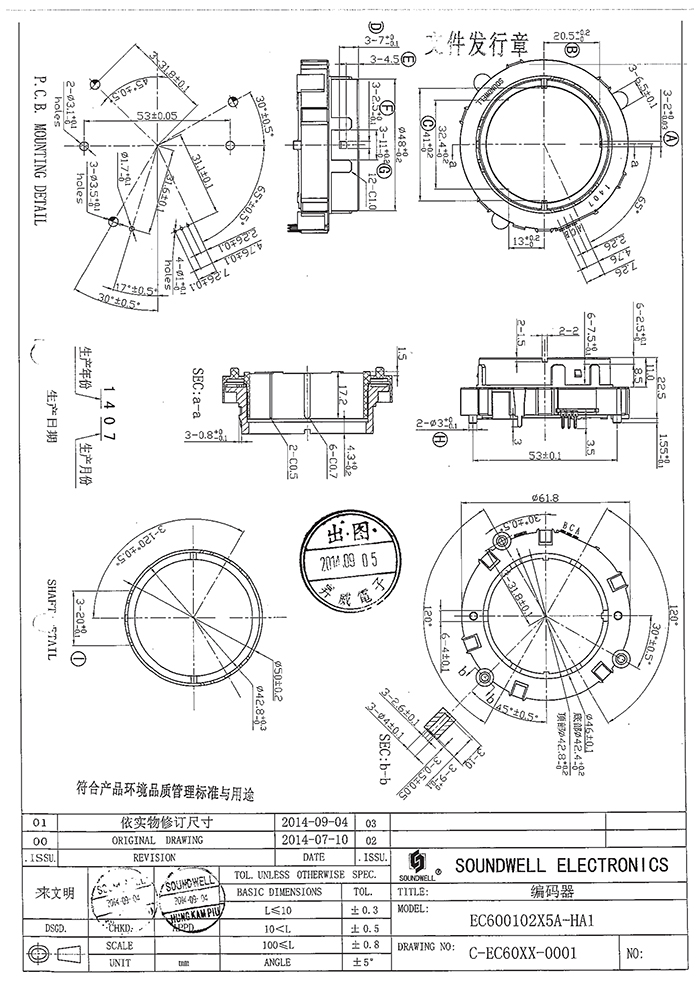 60mm中空編碼器規格書